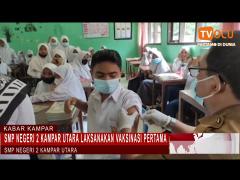 SMP NEGERI 2 KAMPAR UTARA LAKSANAKAN VAKSINASI PERTAMA